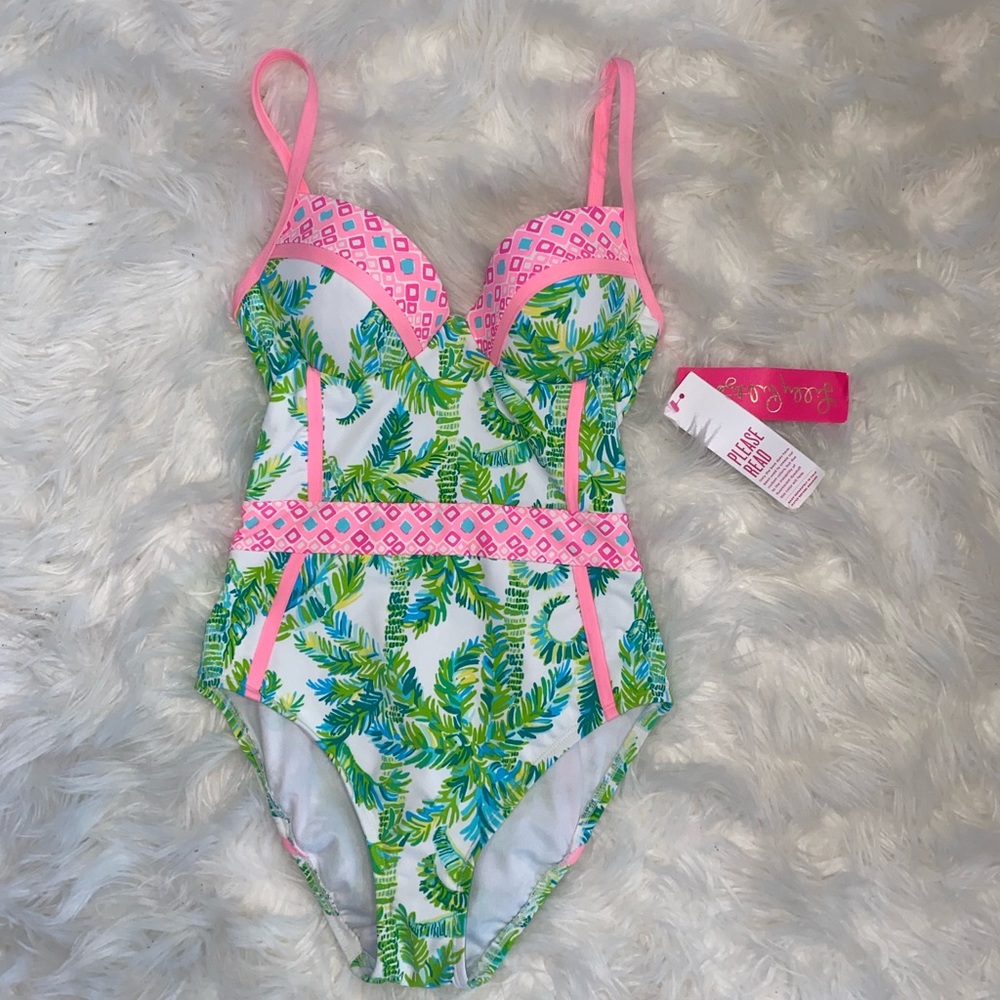 Lilly Pulitzer Women's 189026 Palma Fresh Citrus One-Piece Swimsuit Size 2~NWT